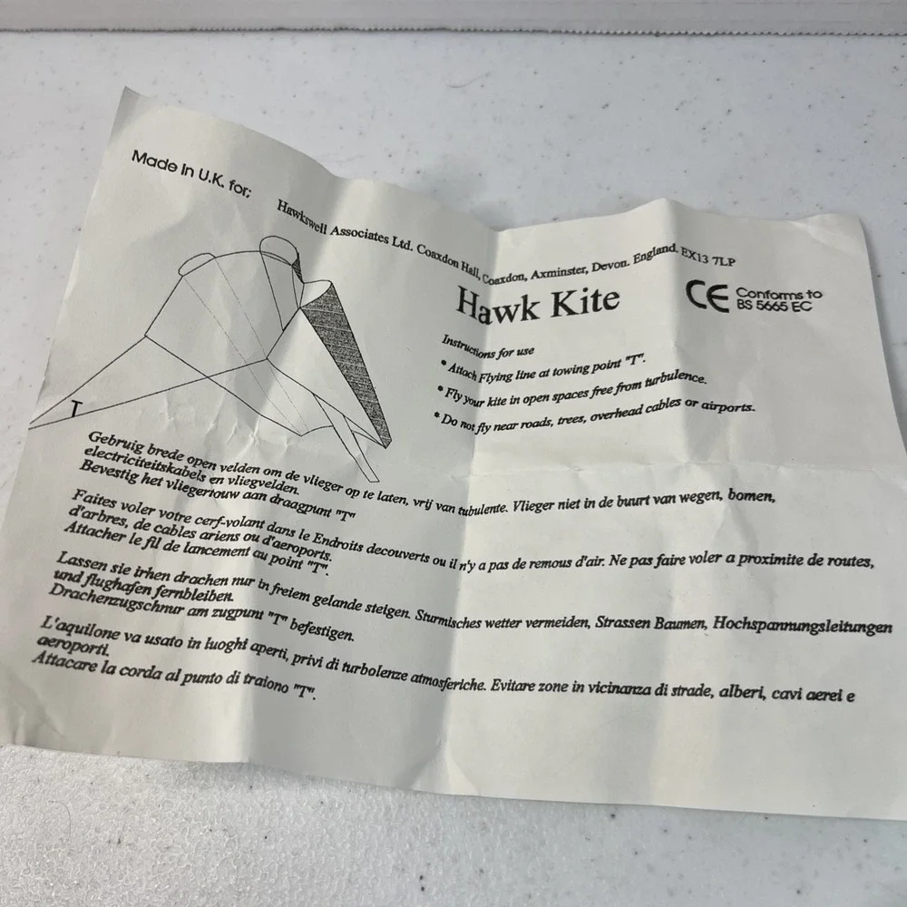 Hawkswell Limited Ed Sport Bird Hawk Flying Kite British Airways Passengers Vtg